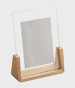 Stijlvol Houten Fotolijst met Acryl Glas - U-Vorm Design voor Desktop & Decoratie