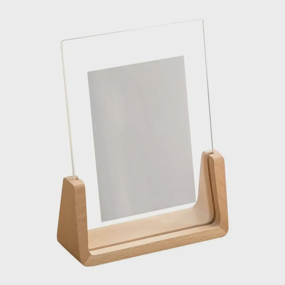 Stijlvol Houten Fotolijst met Acryl Glas - U-Vorm Design voor Desktop & Decoratie