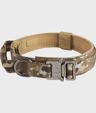 Sterke Tactische Hondenhalsband met Metalen Gesp - Nylon, Verstelbaar voor Training & Dagelijks Gebruik