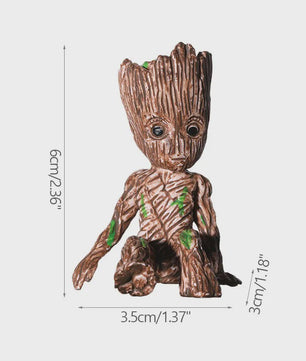 Groot Plantenpot & Decoratief Figuur - Leuke Woondecoratie