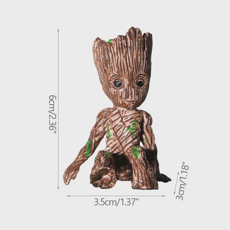 Groot Plantenpot & Decoratief Figuur - Leuke Woondecoratie