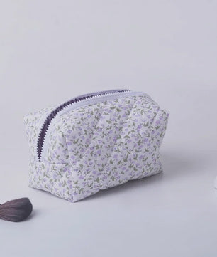 Gewatteerde Make-uptas met Bloemenprint - Ruime Toilettas en Opbergorganizer voor Reizen