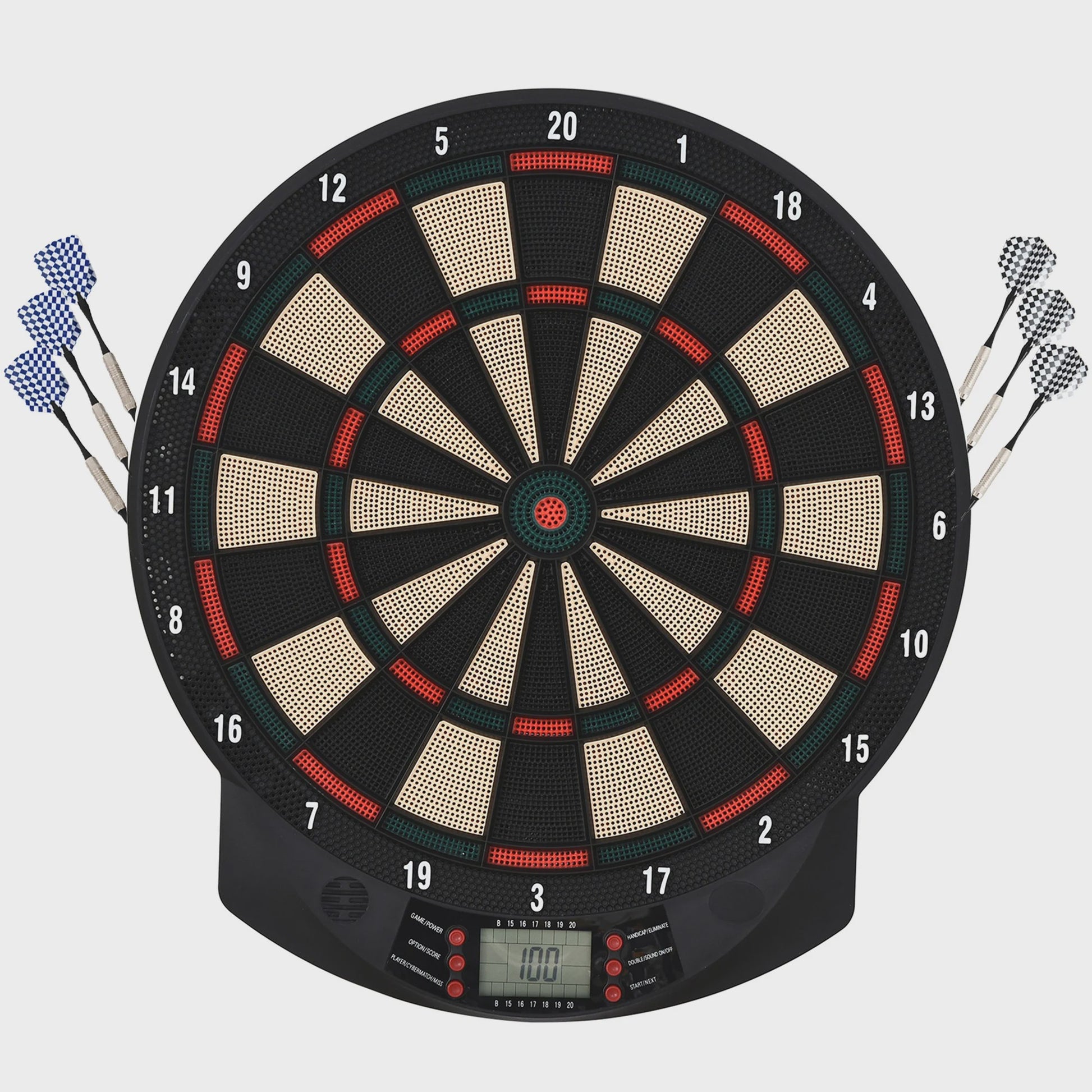 Elektronisch Dartbord met Automatische Score - 26 Spellen, 8 Spelers, Inclusief 6 Darts