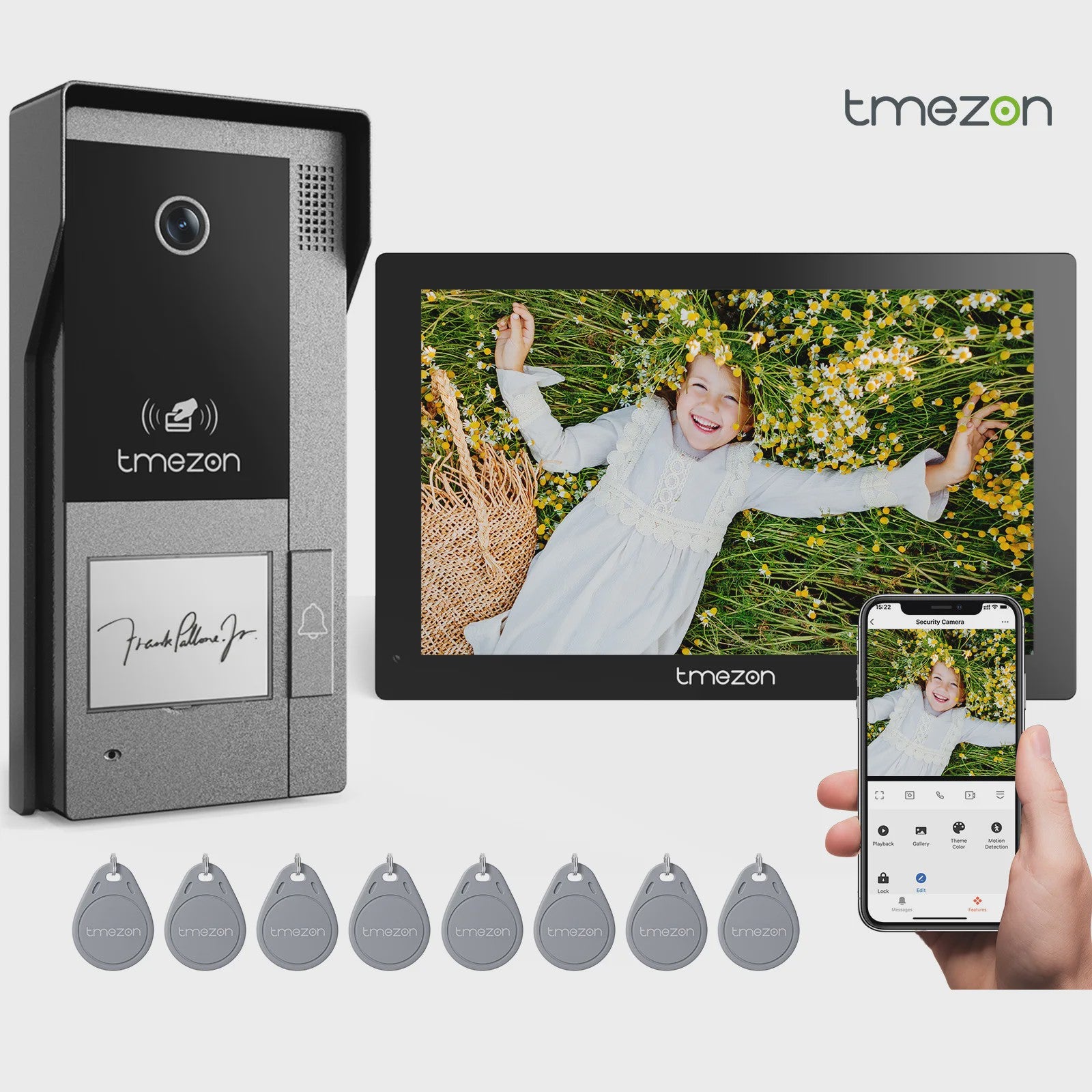 TMEZON MZ-790-D90 2-Draads Videofoon Systeem met 7" HD Touchscreen & Tuya App