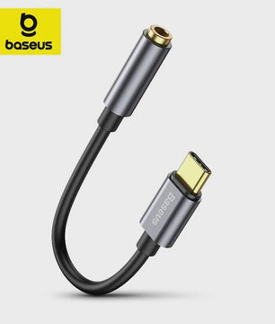 Baseus USB-C naar 3.5mm Audio Adapter Kabel - Hoge Kwaliteit Geluid voor Type-C Telefoons