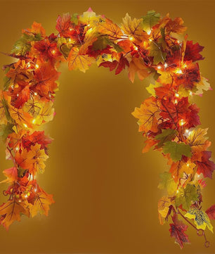 200cm Herfst Esdoornblad Slinger met Kunstbladeren - Decoratie voor Huis, Tuin, Halloween