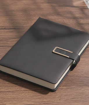 Luxe Vintage A5 Leren Notitieboek met Gepersonaliseerde Kaft - Perfect voor Werk & Studie