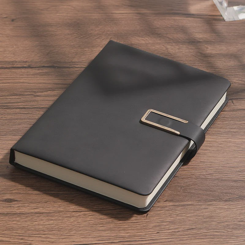 Luxe Vintage A5 Leren Notitieboek met Gepersonaliseerde Kaft - Perfect voor Werk & Studie