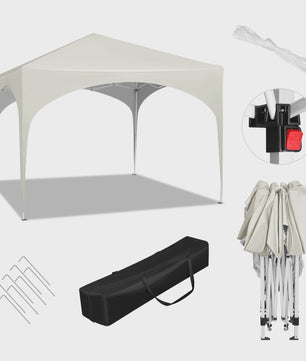 WOLTU 3x3m Waterdichte Partytent Gazebo - Inklapbaar & Snel Opzetbaar voor Tuin & Markt