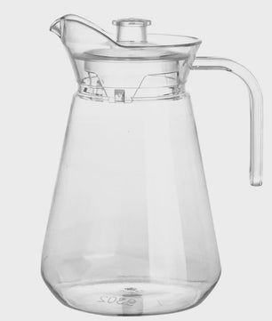 Acryl Waterkan met Deksel - 1L, 1.5L, 2L - Hittebestendig & Veelzijdig