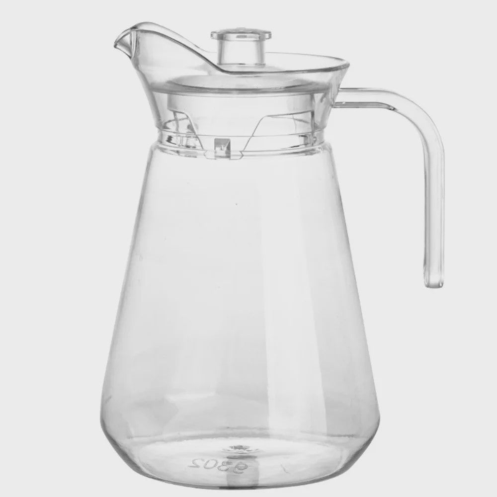Acryl Waterkan met Deksel - 1L, 1.5L, 2L - Hittebestendig & Veelzijdig