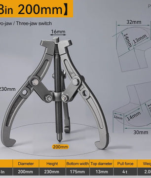 Robuuste 3-in-1 Trekker: 3- & 2-Bekken Trekker voor Lagers, Poelies & Vliegwielen (3, 4, 6 Inch)