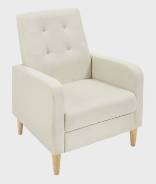 Moderne Lounge Fauteuil met Armleuningen en Massief Houten Poten - Comfortabel en Stijlvol