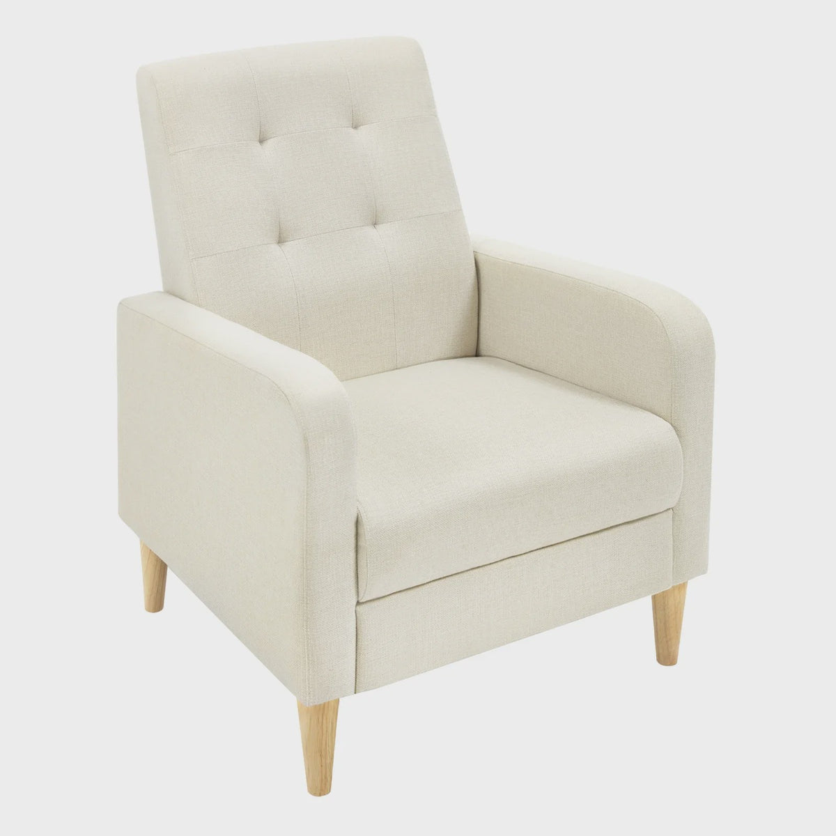 Moderne Lounge Fauteuil met Armleuningen en Massief Houten Poten - Comfortabel en Stijlvol
