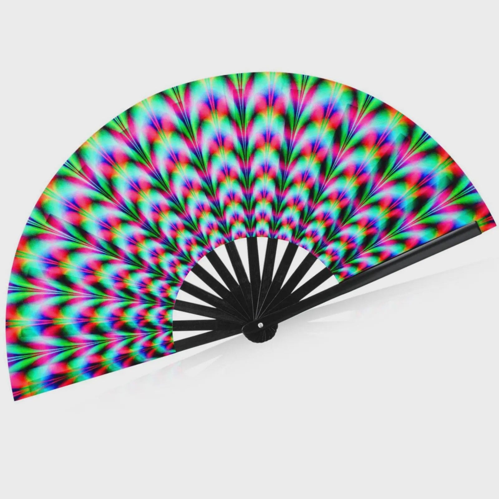 Grote Zilveren Klapwaaier - Perfect voor Festivals, Feesten & Dans