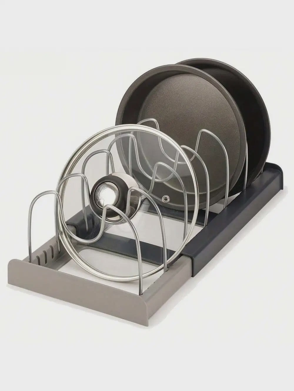 Uitbreidbaar Pannenhouders Rek - Keuken Organizer voor Pannen, Dekels en Bakvormen