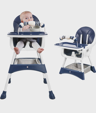 Draagbare Kinderstoel 4-in-1: Eten, Spelen & Converteren met Dubbele Plateaus en Speelgoedrek