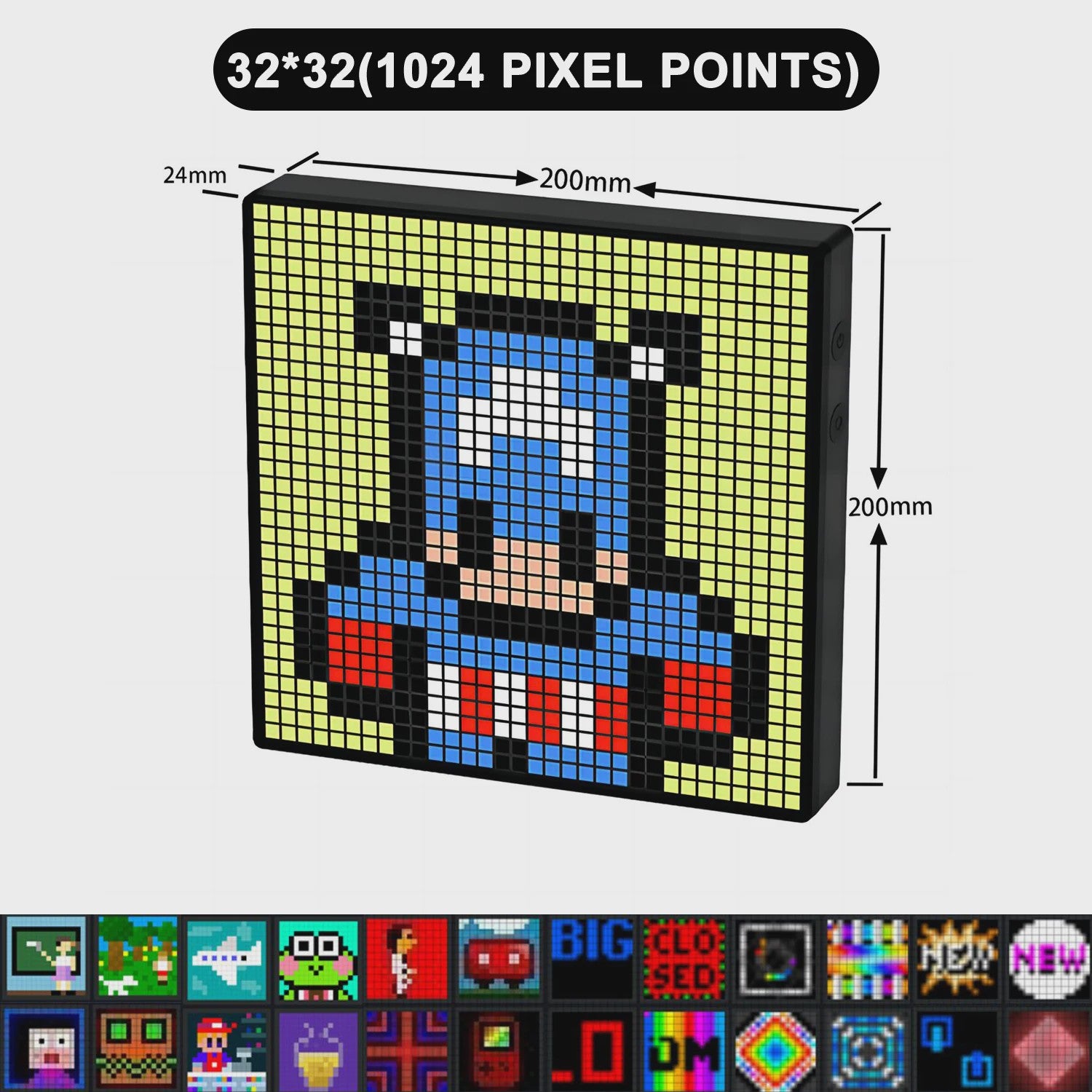 Slimme LED Pixel Matrix Display 64x64 RGB - APP Control & DIY Kunst