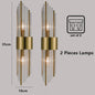Luxe Wandlamp Goudkleurig Met Kristallen Buisjes - Up/Down Verlichting