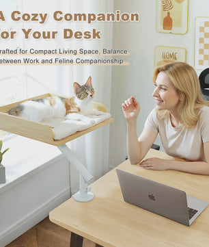 360° Draaibare Kattenmand voor Bureau - Comfortabele Hangmat voor Binnenkatten