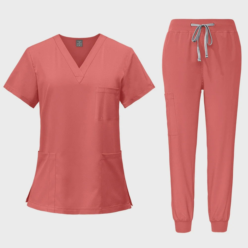 Comfortabele Dames Scrub Set - Medische Werkkleding Top & Broek