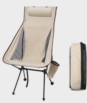 WESTTUNE Opvouwbare Campingstoel met Hoofdsteun - Lichtgewicht Aluminium Outdoor Stoel