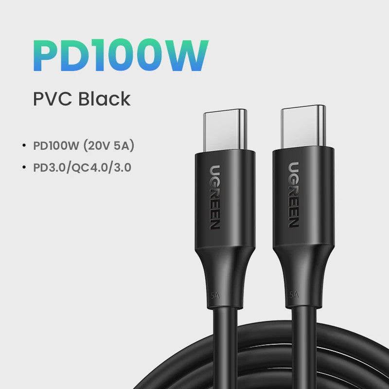 UGREEN 100W USB-C naar USB-C Kabel met E-Marker Chip - PD Fast Charging