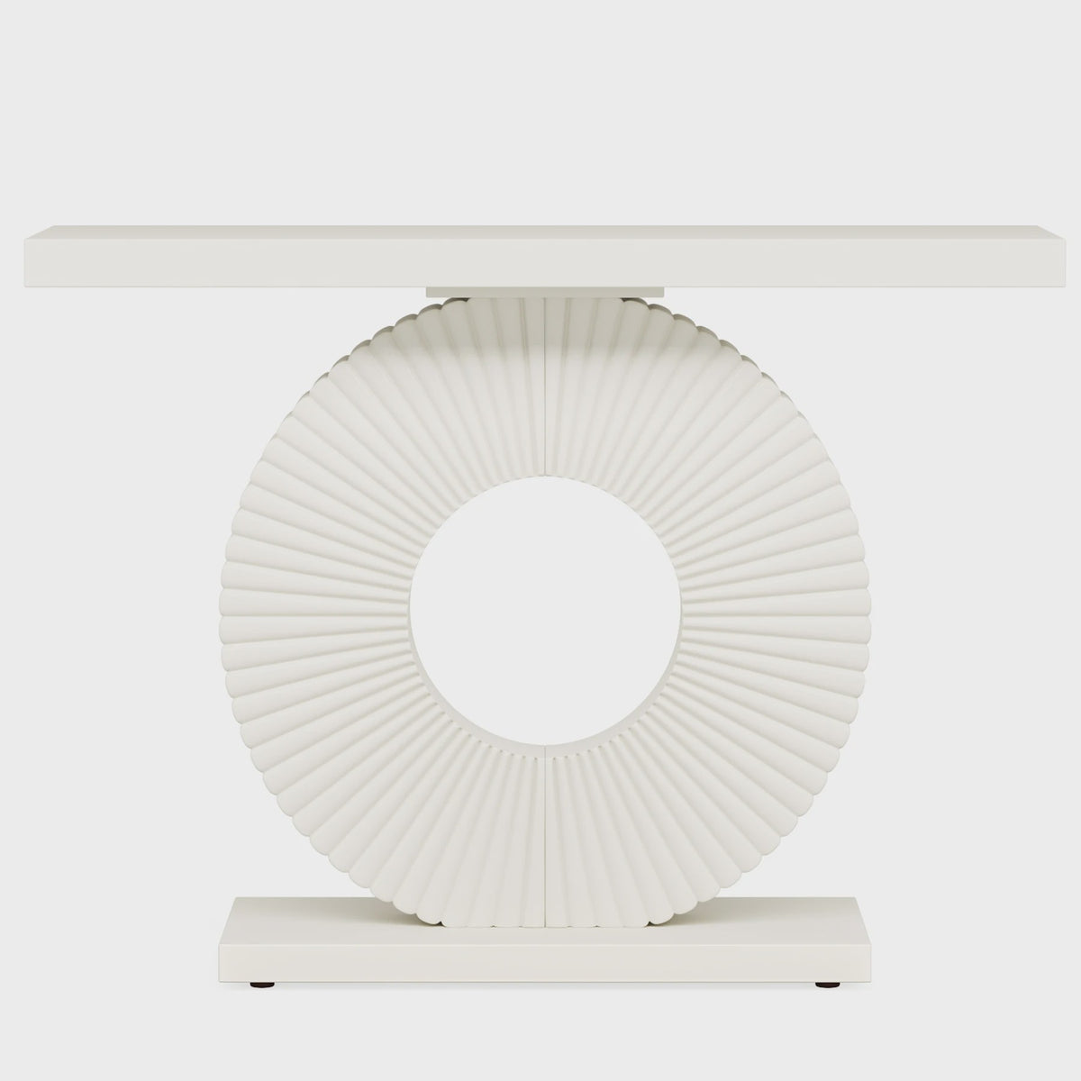 Moderne Console Tafel met Geometrische Basis - 40 inch Houten Entree & Sofa Tafel