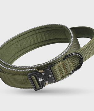 Tactische Hondenhalsband: Verstelbaar Nylon met Controlehandvat & Stevige Gesp