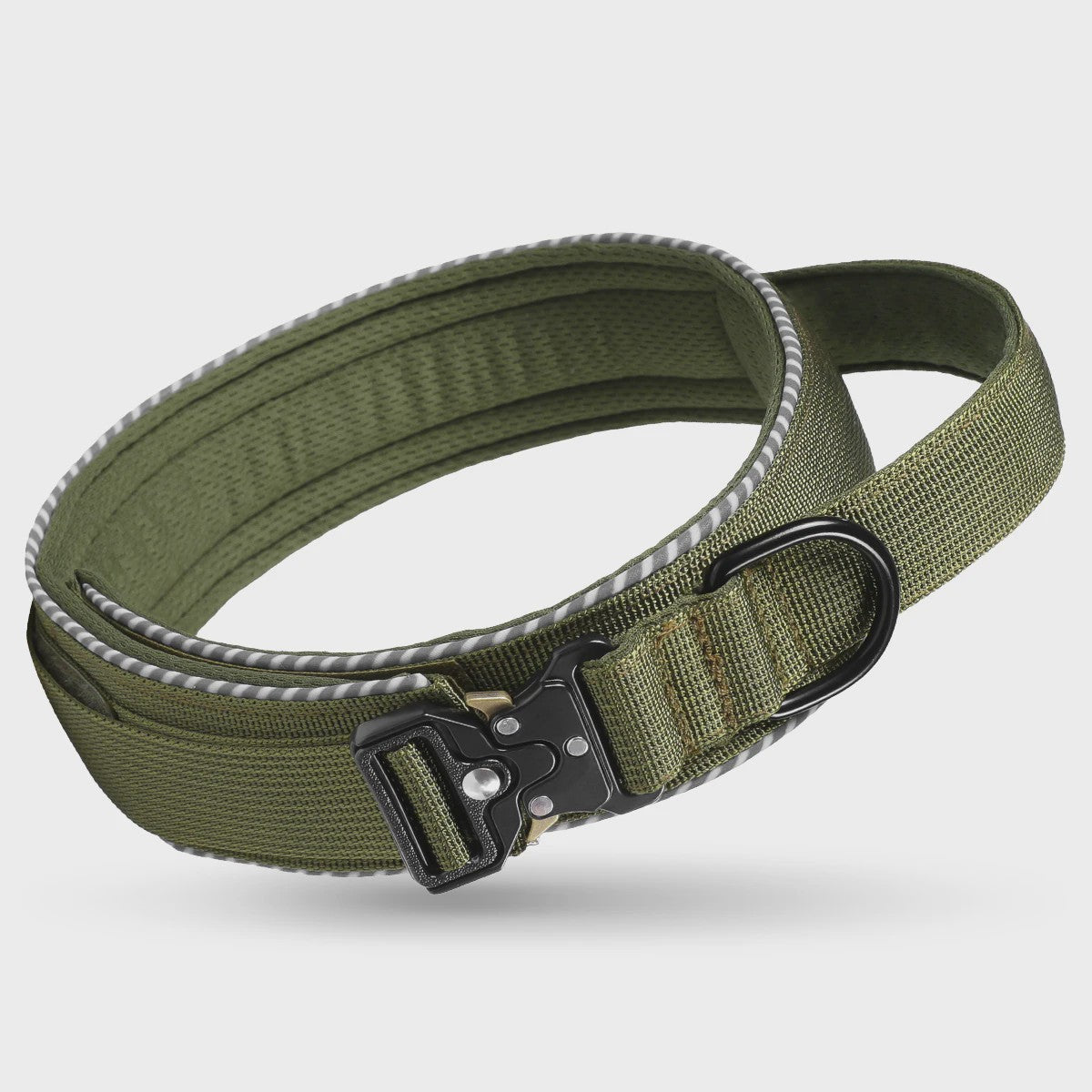 Tactische Hondenhalsband: Verstelbaar Nylon met Controlehandvat & Stevige Gesp