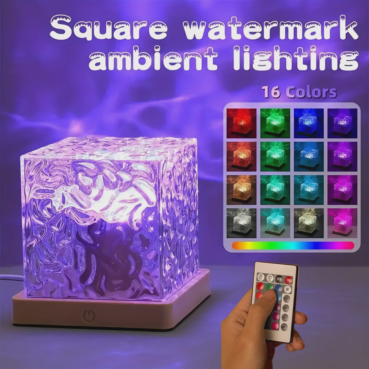 Dynamische Water Rimpel Projector Lamp - 16 Kleuren & Afstandsbediening voor Sfeervolle Decoratie