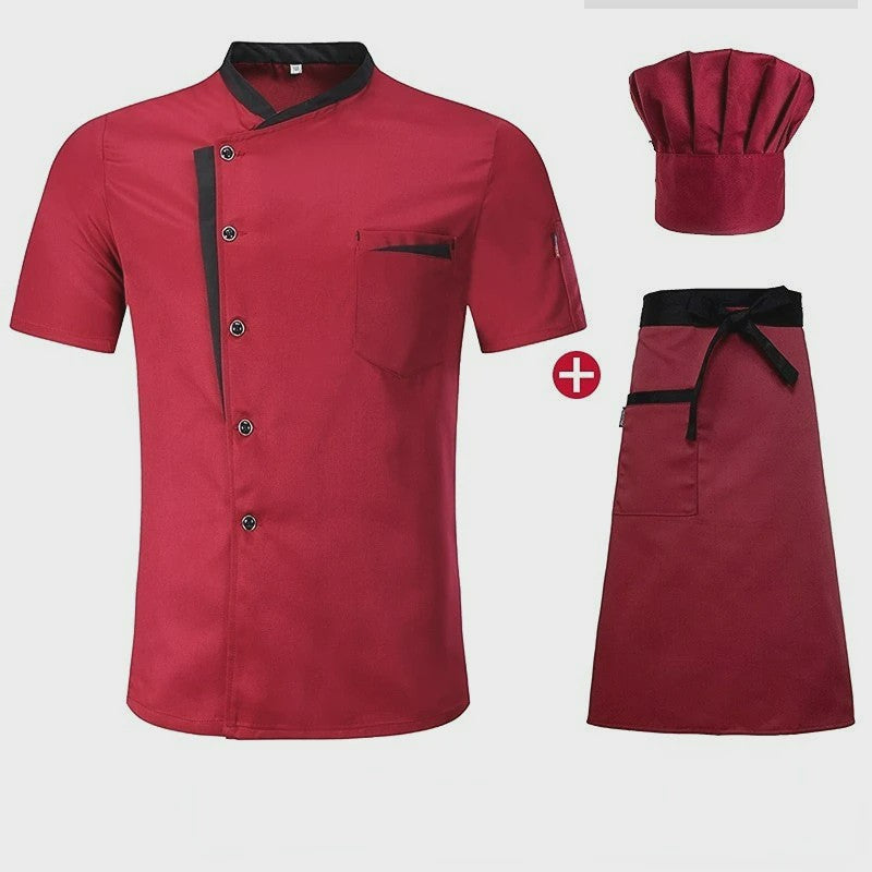 Klassiek Chef Jack met Korte Mouwen - Horeca Uniform voor Heren en Dames