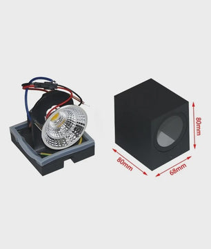 Moderne LED Wandlamp IP65 Waterdicht - Binnen & Buiten - 5W/10W Up/Down Licht - Kubus Design voor Tuin & Portiek