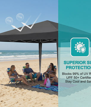 3x3m Pop-Up Gazebo Partytent - Waterdicht, UV-beschermend & Draagbaar
