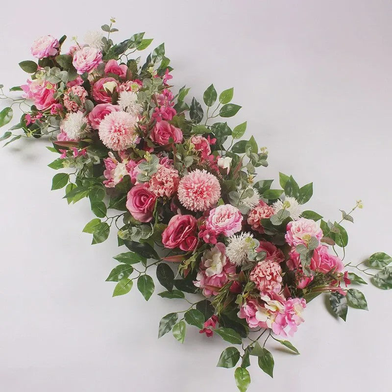 Luxe Witte Kunstbloemen Slinger 100cm - Bruiloft Tafeldecoratie & Achtergrond