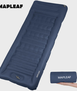 MAPLEAF Opblaasbaar Kampeerluchtbed met Ingebouwd Hoofdkussen - Ultralicht 1kg, Waterdicht, 12cm Dik, Voetpomp