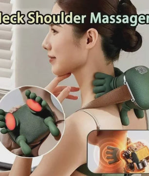 Draagbare Slimme Nek- en Schoudermassager - USB Oplaadbaar, Ideaal Cadeau