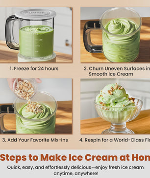 Automatische IJsmachine 12-in-1: Maak IJsl, Sorbet, Frozen Yogurt & Smoothies