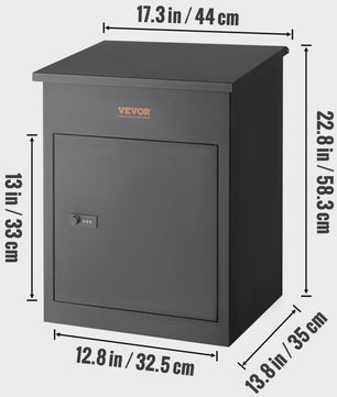 Wandmontage Brievenbus met Anti-diefstal Slot - IPX3 Waterdicht & Grote Opslag voor Pakketten