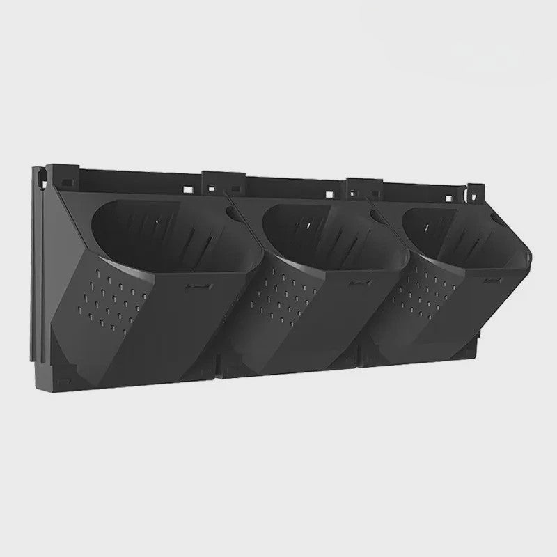 Modulaire Plantenbak voor Verticale Tuin - Zwart, 3 Vaks