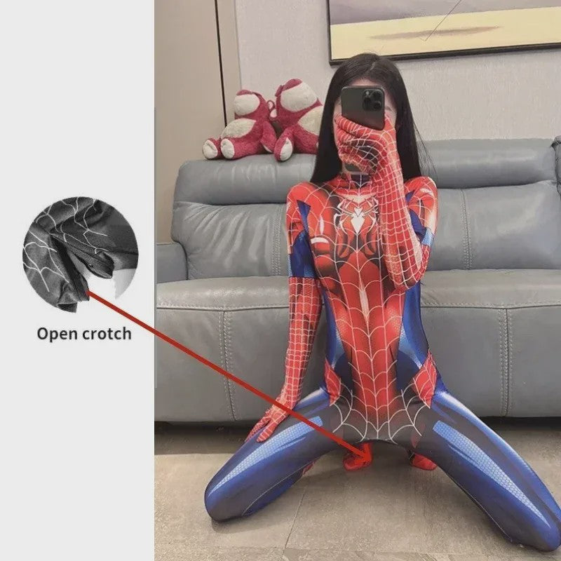 Spider-Woman Cosplay Kostuum Jumpsuit - Superheld Zentai Bodysuit voor Dames