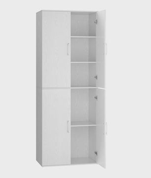 Hoge Opbergkast met 4 Deuren en 5 Planken - 180 cm Hoog, Veelzijdig
