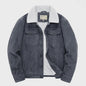 Herfst/Winter Corduroy Heren Jas - Warm & Casual Winddicht met Sherpa Voering