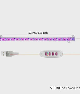 USB LED Groeilamp Kweeklamp Full Spectrum Dimbare Plantenlamp met Timer voor Binnen