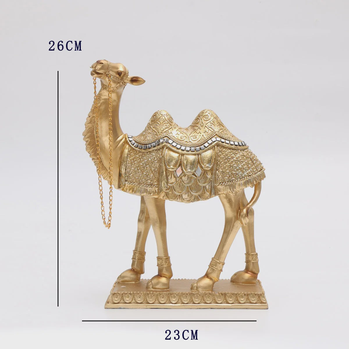 Luxe Gouden Camel Beeld - Decoratief Kunstobject voor Binnen