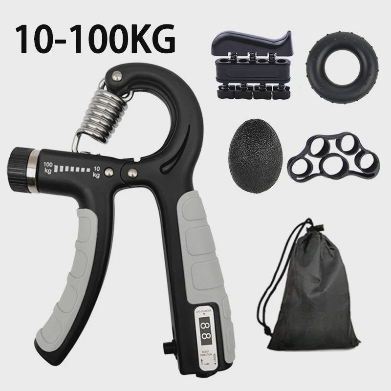 Verstelbare Hand Grip Kracht Trainer Set (100/200kg) met Teller - Hand, Pols & Onderarm Oefening