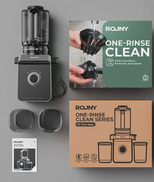 ROUNY Slow Juicer met Extra Brede Vulopening (130mm) en Eenvoudige Reiniging