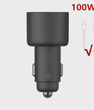 MIJIA 100W Snellader Auto Oplader met Dubbele USB-A & USB-C Poort & 5A Kabel