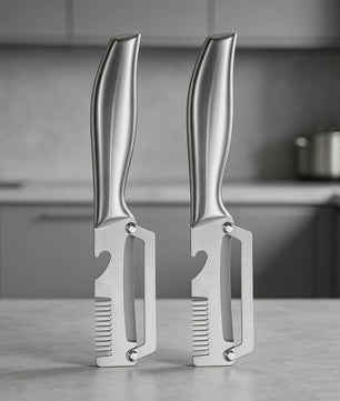 Multifunctionele 3-in-1 RVS Dunschiller: Groente, Fruit & Flesopener