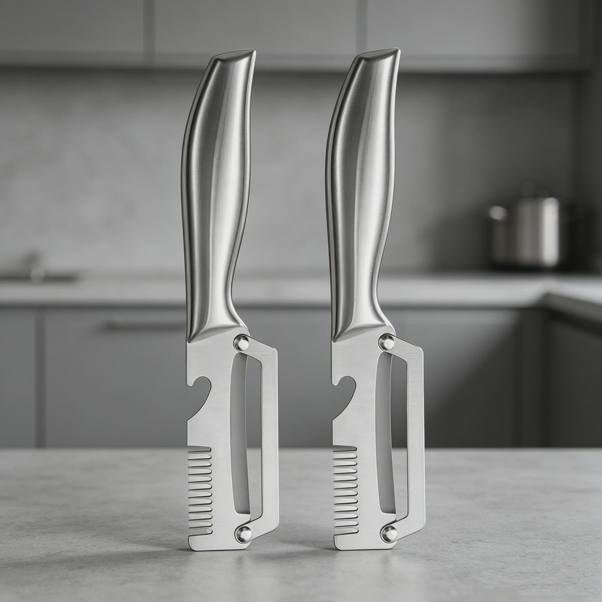Multifunctionele 3-in-1 RVS Dunschiller: Groente, Fruit & Flesopener